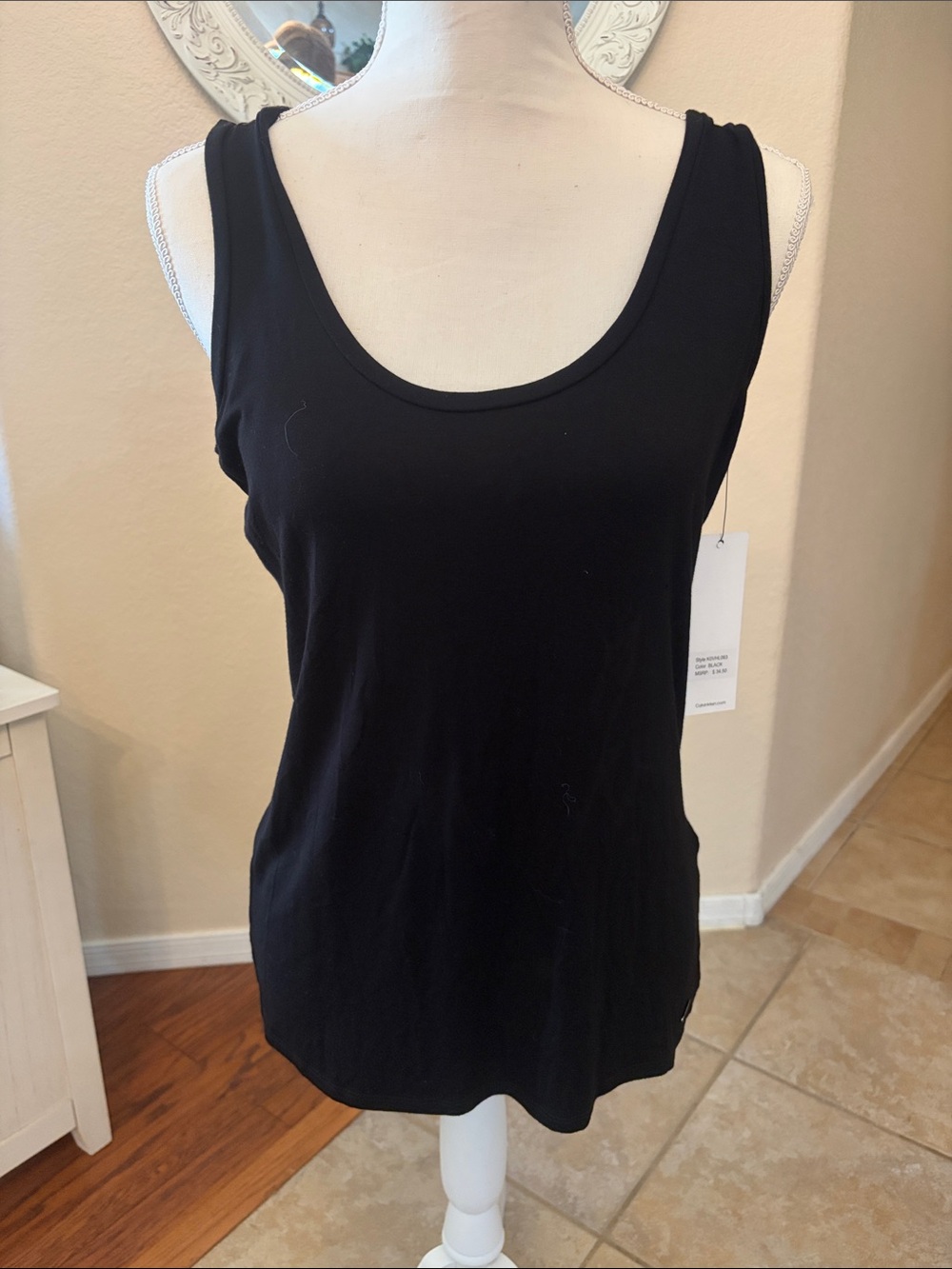 Calvin Klein Black Scoop Neck Tank